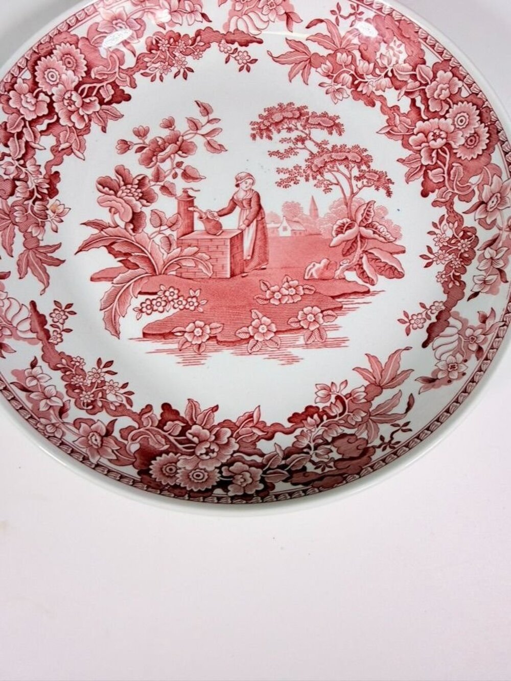 Pasta Serving Bowl Spode Archive Collection Georgian Series England Girl At Well - Picture 10 of 16